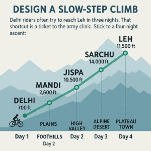 design a slow step climb to ladakh
